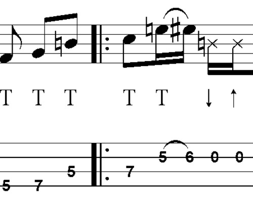 Product picture L39 Slap bass line with Double thumbing  in E7