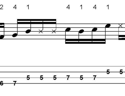 Product picture L292 Bass 16th note galore in G