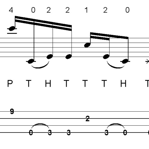 Product picture L258 Em slap w cross string hammerons