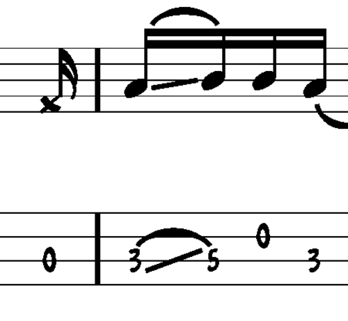 Product picture L115 Open string bass lick in D