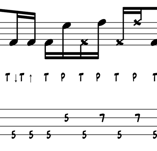 Product picture L83 Slap bass in A w double thumbing