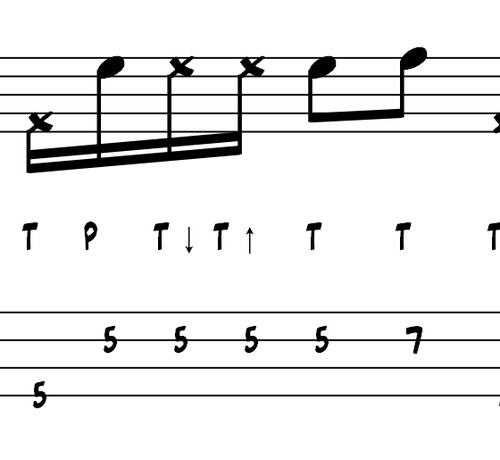 Product picture L93 Double thumbing slap bass groove in A