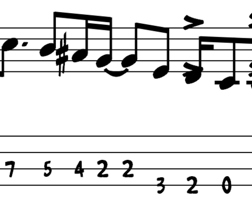 Product picture L106 Bluesy descending bass riff